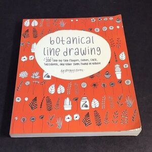 Botanical Line Drawing Guide by Peggy Dean easy instruction art book
